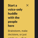 Contextual Tip for Huddle on Desktop App