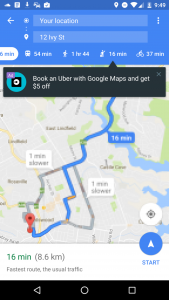 Google Maps Uber Promo